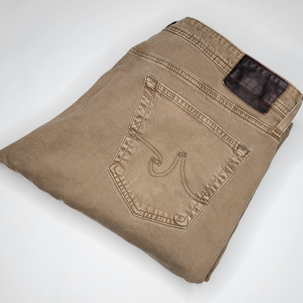 AG Adriano Goldschmied Men's Straight Jeans in Brown